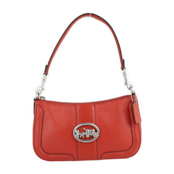 COACH Josie Bucket Handbag 5500 Leather Red Series Silver Hardware 2WAY Shoulder Bag