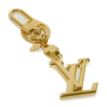 LOUIS VUITTON Keychain Porte Clair LV Facet GP Brass Key Ring Bag Charm Logo Plated Gold M65216 Men Women