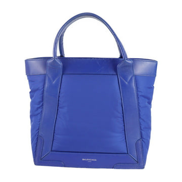 BALENCIAGA Kabas S Tote Bag 363425 Nylon Leather Blue Small Handbag PM