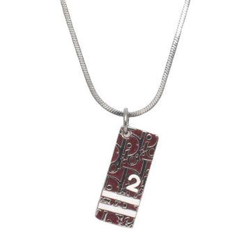 CHRISTIAN DIOR Necklace Silver Red Trotter Women's Pendant CD