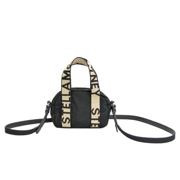 STELLA MCCARTNEY Logo Small 700127 W8729 Women's Polyester,Nylon Handbag,Shoulder Bag Beige,Black
