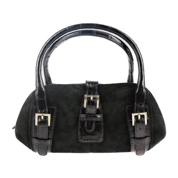 Loewe handbag leather suede black senda