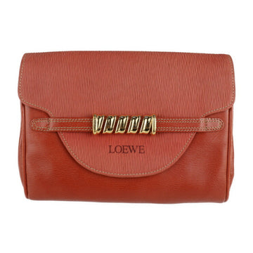 LOEWE Velazquez Twist Clutch Bag Leather Vermillion Series Second