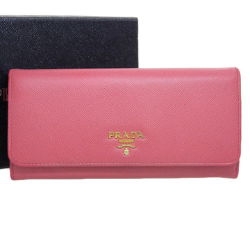 PRADA long wallet saffiano leather pink 1M1132