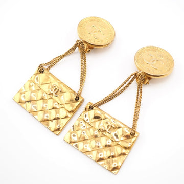 CHANEL Bag Type Matelasse 28 Coco Mark Earrings Gold Ladies