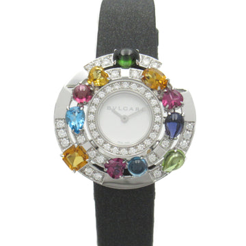 BVLGARI Astrale Cerki Multistone Wrist Watch watch Wrist Watch AEW36G Quartz White K18WG[WhiteGold] Leather belt d AEW36G
