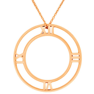 TIFFANY & Co Atlas Circle Open Medallion Pendant Necklace K18PG