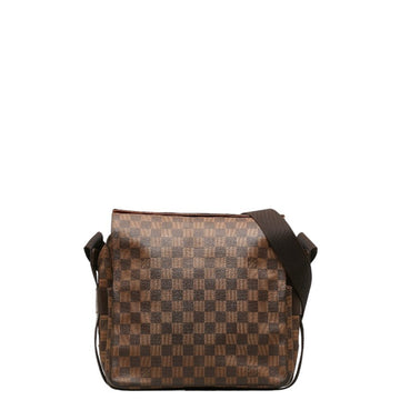 LOUIS VUITTON Damier Naviglio Shoulder Bag N45255 Brown PVC Leather Women's