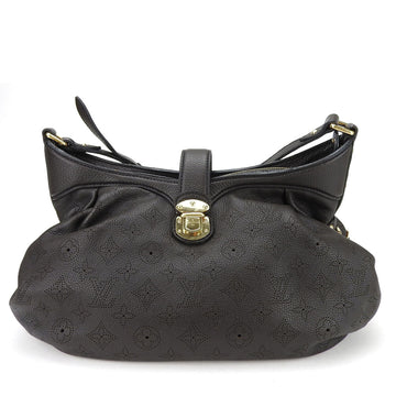 LOUIS VUITTON Shoulder Bag Monogram Mahina XS M95972 Chocolate Dark Brown Perforated Leather Women's  shoulder bag PVC