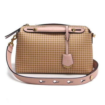 FENDI Vitheway Handbag Check Pattern 8BL146