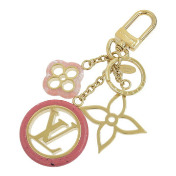 LOUIS VUITTON Portocle Color Line Bag Charm Key Ring M64525 Gold/Pink Ladies