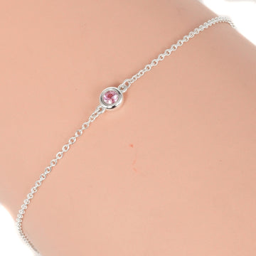 TIFFANY&Co. Visor Yard Bracelet Silver 925 Pink Sapphire