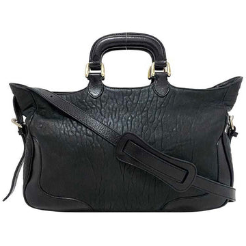 FENDI 2way bag black gold 8BR529 leather  handbag shoulder ladies