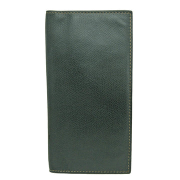 VALEXTRA Vertical 12 Card V8L21 Men,Women Leather Long Bill Wallet [bi-fold] Dark Green