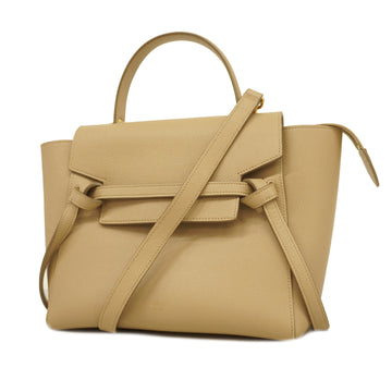 Celine 2way bag belt bag leather beige gold metal