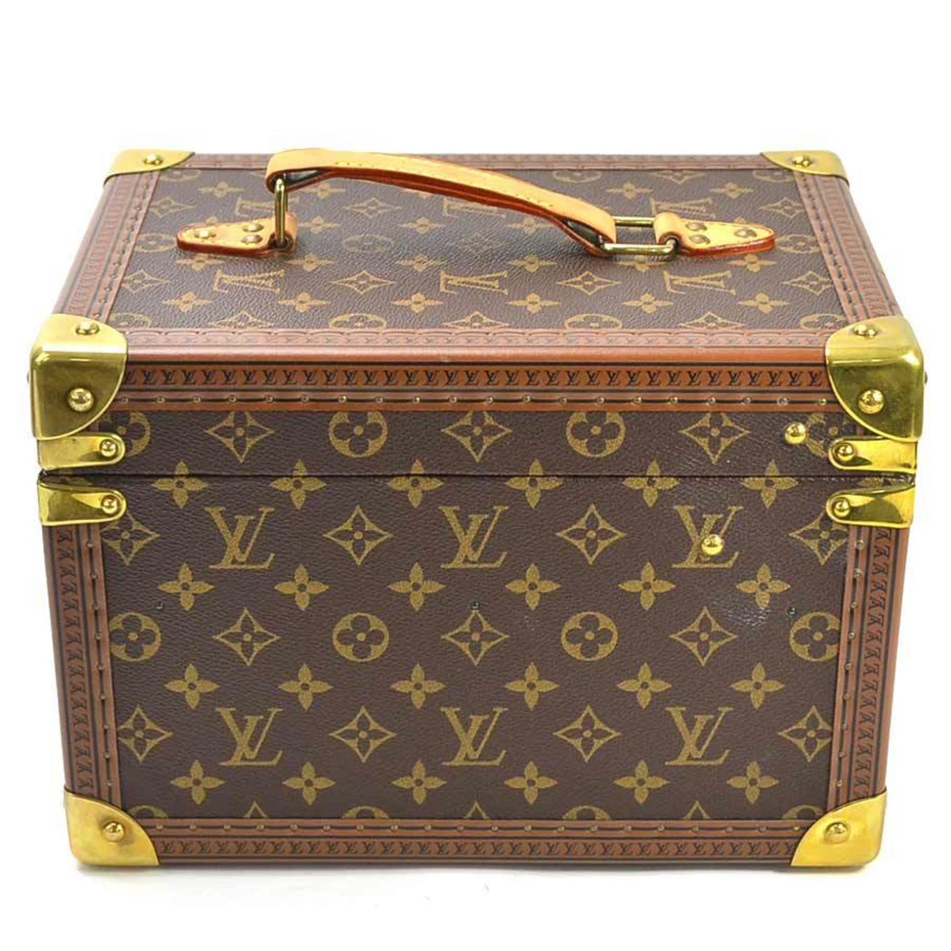 Louis Vuitton Makeup Box Case Monogram Bowat Fracon Brown Canvas Women