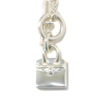 HERMES Necklace Jewelry Accessory Pendant Silver Chain Bag Motif Birkin Amulet