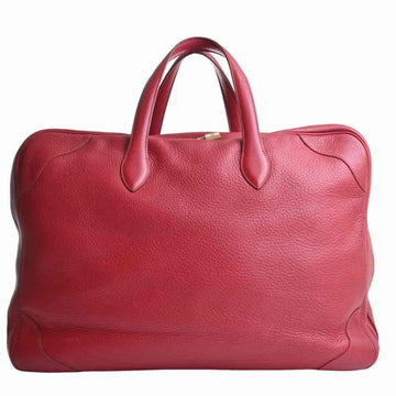 Hermes Taurillon Clemence Victoria 50 Boston bag Red