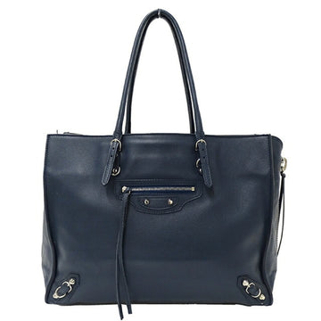 BALENCIAGA Women's Handbag Shoulder Bag 2way Leather Paper B4 Navy 432596 Blue