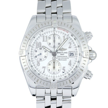 BREITLING Chronomat Evolution A13356 White Arabic Dial Watch Men's