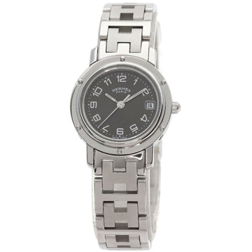 HERMES CL4.210 Clipper Watch Stainless Steel/SS Ladies