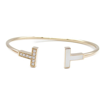 TIFFANY&CO T-wire Bracelet Clear K18PG[Rose Gold] diamond shell