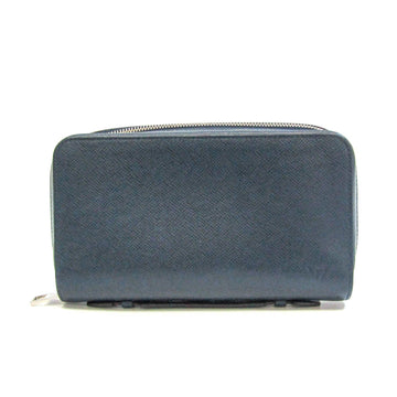 LOUIS VUITTON Taiga Zippy XL M64019 Men's Taiga Leather Long Wallet [bi-fold] Navy Blue