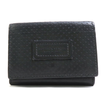 BOTTEGA VENETA Trifold Wallet Leather Black Unisex e56036f