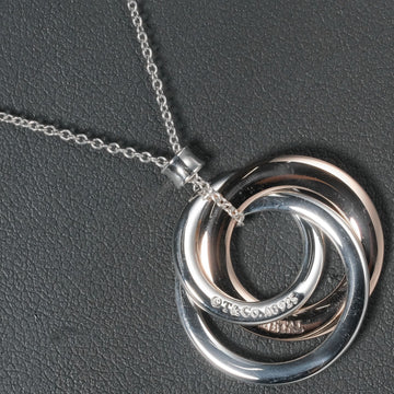 TIFFANY 1837 Interlocking 3 Circle Silver 925 x Rubedo Metal Women's Necklace