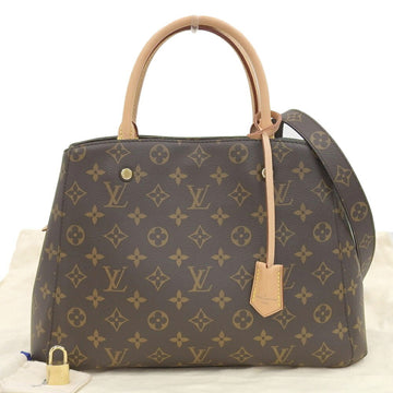 LOUIS VUITTON Monogram Montaigne MM Bag Handbag Shoulder M41056