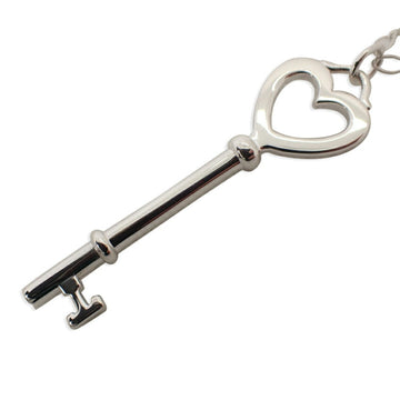 TIFFANY 925 heart key oval link chain pendant