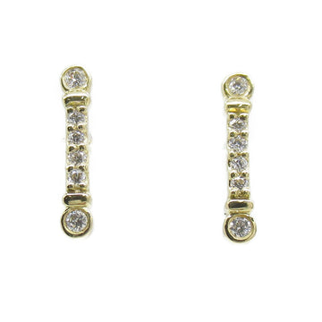 TIFFANY&CO fleur-de-lis key bar earrings Pierced earrings Clear K18 [Yellow Gold] Clear
