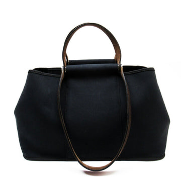 Hermes Handbag Shoulder Bag Kabak Navy Toile Leather