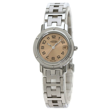 HERMES CL4.210 clipper watch stainless steel SS ladies