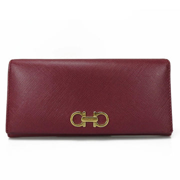 SALVATORE FERRAGAMO Bi-fold long wallet KI-22B857 Purple leather