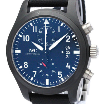 IWCPolished  Pilot Chronograph Top Gun Titanium Ceramic Watch IW388007 BF560250