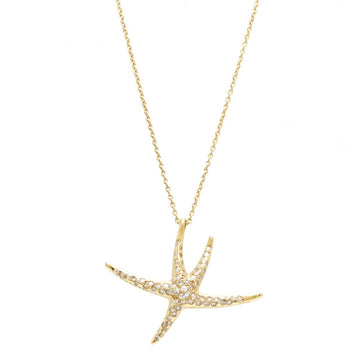 TIFFANY&Co.  Elsa Peretti Starfish Pendant Necklace K18YG Yellow Gold Diamond