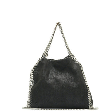 STELLA MCCARTNEY Falabella Chain Handbag Shoulder Bag Black Polyester Women's