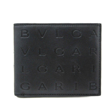 BVLGARI Infinitum 291753 Men's Leather Bill Wallet [bi-fold] Black