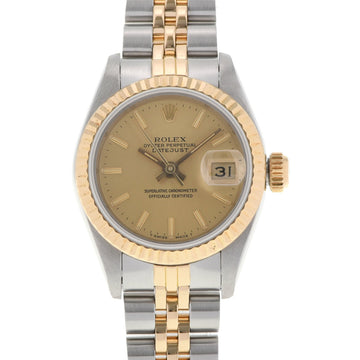ROLEX Datejust 69173 Ladies YG/SS Watch Automatic Winding Champagne Dial