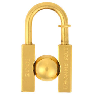 HERMES Padlock Cadena Charm In Search of the Unknown Beauty Earth Gold Plated 2001