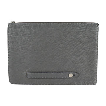 FENDI Selleria second bag 7M0203 calf leather gray clutch pouch
