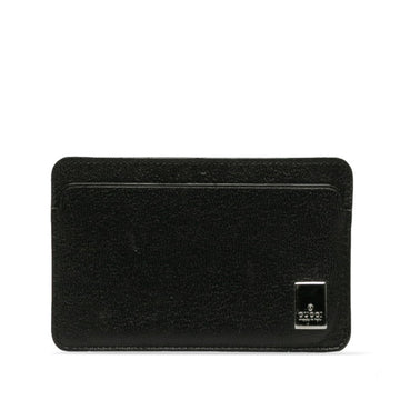 GUCCI Card Case Pass Business Holder 030 0959 Black Leather Men's
