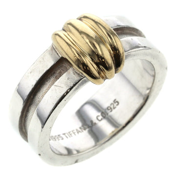 TIFFANY Ring Grooved With Combi Upper Size 12, Lower 13.5 Silver 925 K18 Yellow Gold Women's &Co.