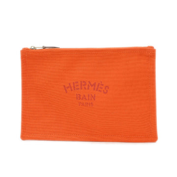 Hermes Yachting PM Flat Pouch Canvas Orange