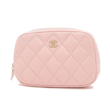 Chanel Caviar Leather Pouch Pink