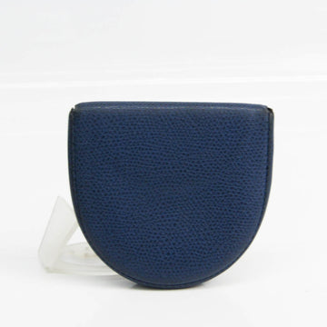 VALEXTRA Unisex Leather Coin Purse/coin Case Royal Blue