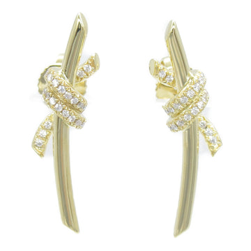 TIFFANY&CO Knot diamond Pierced earrings Pierced earrings Clear K18 [Yellow Gold] Clear
