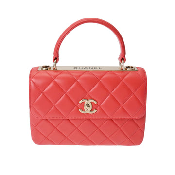 CHANEL Matelasse Flap Bag Pink Orange A69923 Women's Lambskin Shoulder