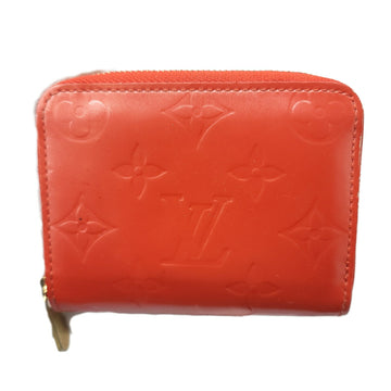 LOUIS VUITTON Monogram Vernis Zippy Coin Purse M93053 TH2039 Wallet Orange Sunset Case Accessory Ladies